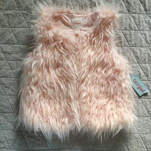 NWT Cat & Jack Faux Fur Girls’ Vest Size L 10/12
